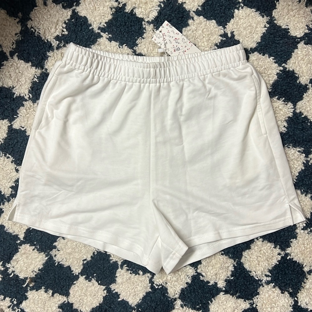 White Drawstring Shorts